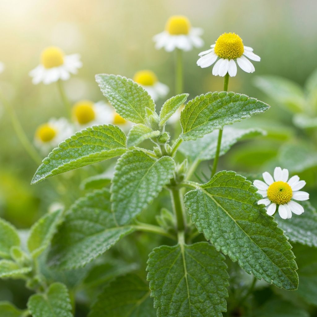 Frische Kräuter mit Tautropfen